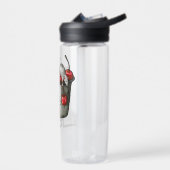 Zwei MÄUSE stehlen Kirschen, Eimer mit Kirschen Ku Trinkflasche (Links)