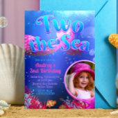 Zwei Meere - Meerjungfrau mit Foto Einladung