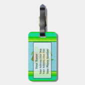 Zwei Meeresschildkröte-Gepäckanhänger Gepäckanhänger (Rückseite vertikal)