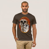 Zwei Meerkat Oval-Shirt T-Shirt (Vorne ganz)