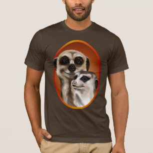 Zwei Meerkat Oval-Shirt T-Shirt