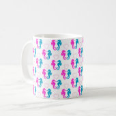 Zwei Meerpferde in der Liebe Kaffeetasse (Vorderseite Links)