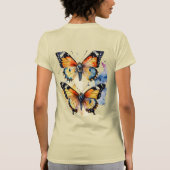 Zwei mehrfarbige Besitzer in Schmetterlingen T - S T-Shirt (Rückseite)