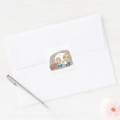 Zwei Minen Quadratischer Aufkleber