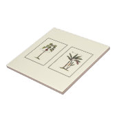 Zwei Miniaturpalmen Gerahmt Fliese (Seite)