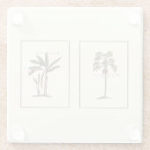 Zwei Miniaturpalmen Gerahmt Glasuntersetzer (Rückseite)