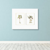 Zwei Miniaturpalmen Gerahmt Leinwanddruck (Insitu (Holzboden))