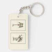 Zwei Miniaturpalmen Gerahmt Schlüsselanhänger (Rückseite)