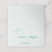 Zwei Minzhöre verflochtene Platzkarte (Außenseite Aufgefaltet)