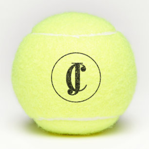 Zwei Mit Monogramm Initiativen Tennisbälle