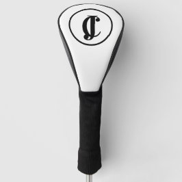 Zwei Mit Monogramm Schwarzweißinitialen Golf Headcover