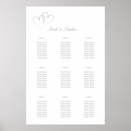 Zwei miteinander verbundene Sitzpläne für Silberhö Poster