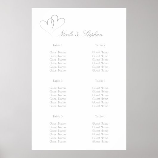 Zwei miteinander verbundene Sitzpläne für Silberhö Poster (Vorne)