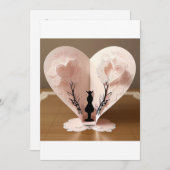 Zwei miteinander verflochtene Herzen: ein Symbol f Einladung (Vorne/Hinten)