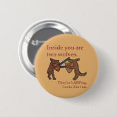 Zwei mittelalterliche Wolf-Tasten Button (Vorne & Hinten)