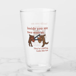 Zwei mittelalterliche Wölfe Glasbecher Glas