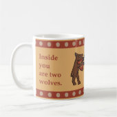 Zwei mittelalterliche Wölfe Kaffeetasse (Links)