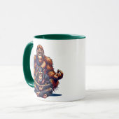 Zwei mittelnde Zen-Affen. Tasse (Vorderseite Links)