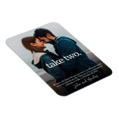 Zwei moderne Pausen Save the Date nehmen Magnet (Rechte Seite)