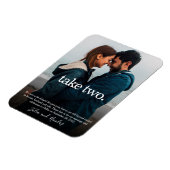 Zwei moderne Pausen Save the Date nehmen Magnet (Linke Seite)