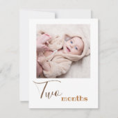 Zwei Monate Foto erste Geburtstagskarte (Vorderseite)