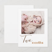 Zwei Monate Foto erste Geburtstagskarte (Vorne/Hinten)
