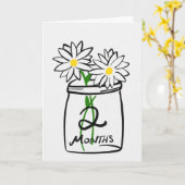 Zwei Monate Karte (Gelbe Blume)