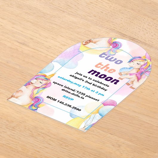 Zwei Monate zum Geburtstag Acryleinladungen (Ablage )