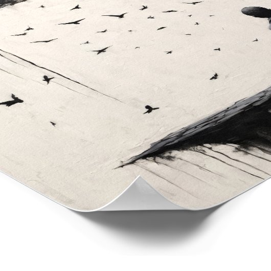 Zwei Mönche denken über die Schönheit von Bäumen u Poster (Ecke)