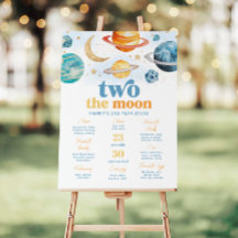 Zwei Mond-Meilenstein-Poster