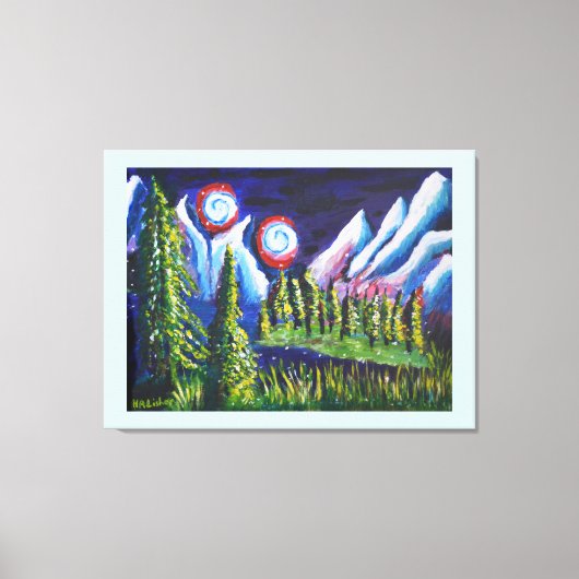 Zwei Mondberge Kunst Leinwanddruck (Vorderseite)
