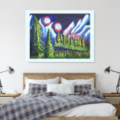 Zwei Mondberge Kunst Leinwanddruck (Insitu (Schlafzimmer))