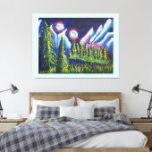 Zwei Mondberge Kunst Leinwanddruck (Insitu (Schlafzimmer))
