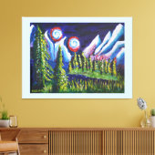 Zwei Mondberge Kunst Leinwanddruck (Insitu (Wohnzimmer))