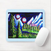 Zwei Mondberge Lisher art Mousepad (Mit Mouse)