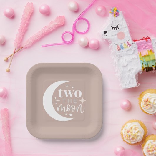 Zwei Mondblüten Pappteller (Party)