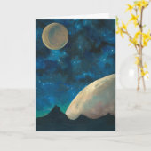 "Zwei Monde"-Grußkarte Karte (Gelbe Blume)