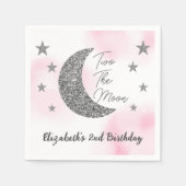 Zwei Monde zum 2. Geburtstag Napkins Serviette (Vorderseite)
