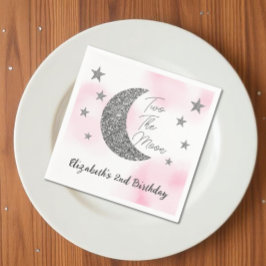 Zwei Monde zum 2. Geburtstag Napkins Serviette