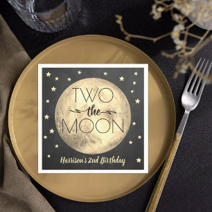 Zwei Monde zum 2. Geburtstag Napkins Serviette