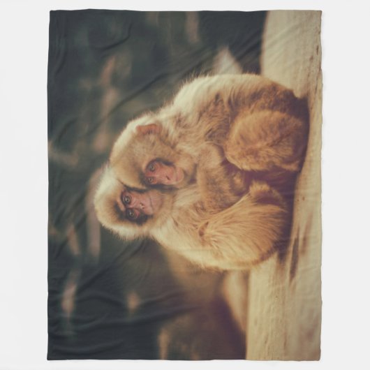 ZWEI MONKEYS FLEECEDECKE (Vorderseite)