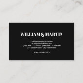 Zwei Monogramm | Geometrische Abstrakte Form Visitenkarte (Rückseite)