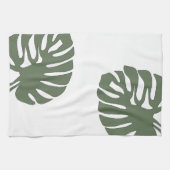 Zwei Monstera-Blatt-Teetücher Geschirrtuch (Horizontal)