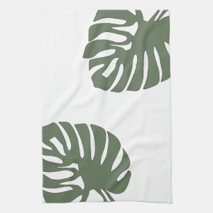 Zwei Monstera-Blatt-Teetücher Geschirrtuch