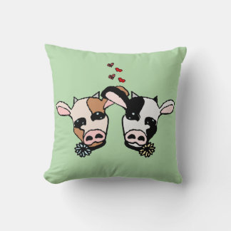 Zwei Moo-Kühe Kissen
