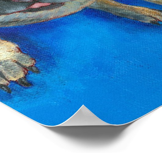 "Zwei Mops" Poster (Ecke)