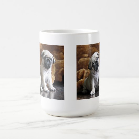 Zwei Mops-Tasse Kaffeetasse (Mittel)