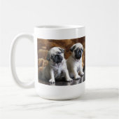 Zwei Mops-Tasse Kaffeetasse (Links)
