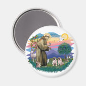 Zwei Möpse ( rehfarben) Magnet (Vorderseite/Rückseite)