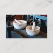 Zwei Mörser und Stampfen im Labrador Visitenkarte (Rückseite)